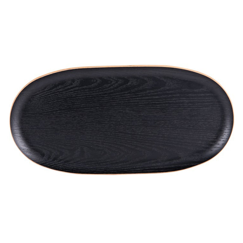 Plateau ovale noir 31x15cm