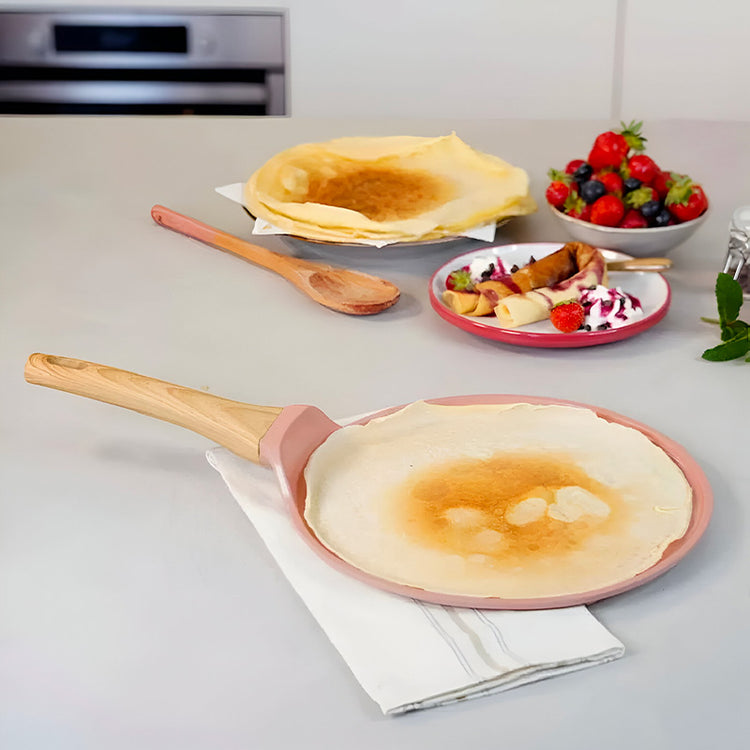 Poêle plancha crêpière 26cm rose Cookut