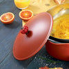 Poignée cocotte couronne rouge