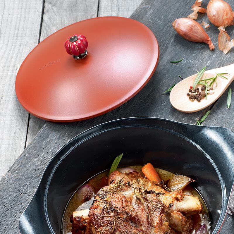 Poignée cocotte couronne rouge