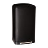 Poubelle rectangulaire à pédale métal noire 30L Ariane Five