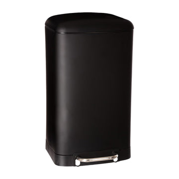 Poubelle rectangulaire à pédale métal noire 30L Ariane Five