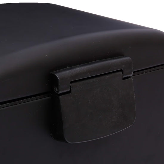 Poubelle rectangulaire à pédale métal noire 30L Ariane Five