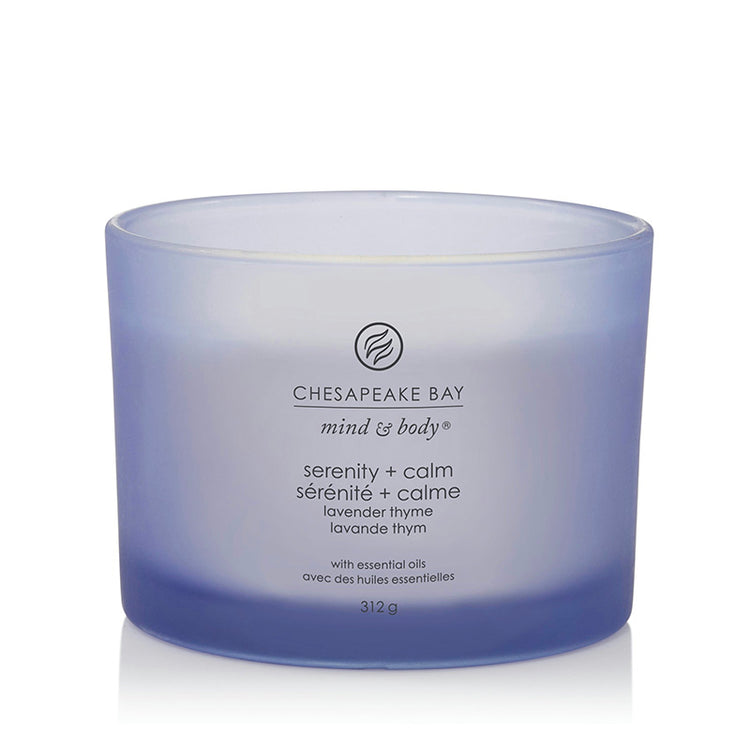 Bougie parfumée Sérénité Calme Lavande et Thym 312 g Bleu Chesapeake Bay