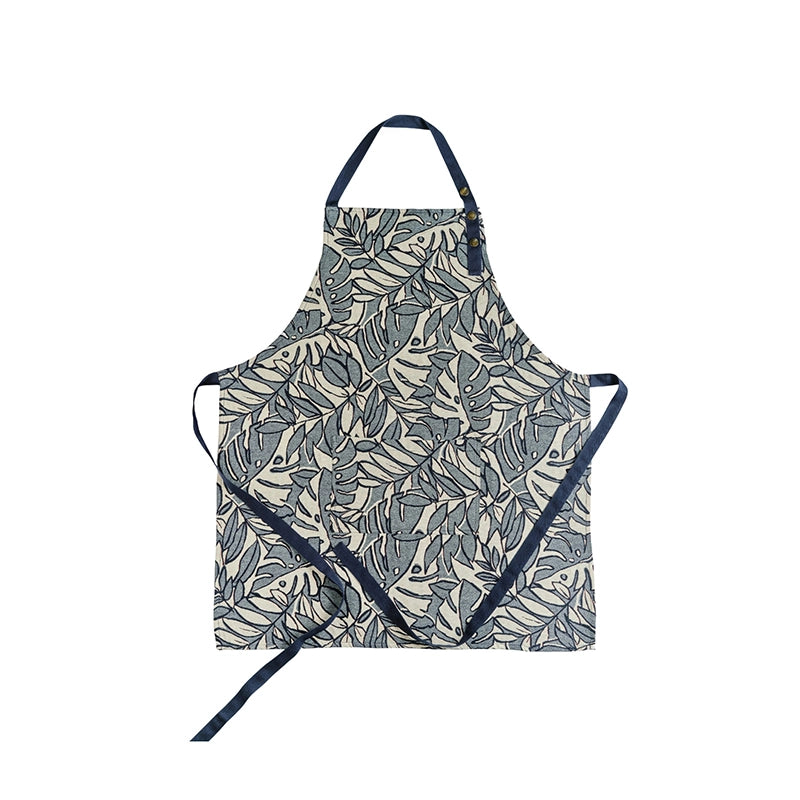 Tablier en coton pour homme Youmi Blue Les Tabliers de Julie Andrieu