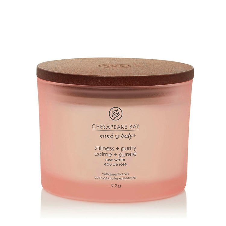 Bougie parfumée Calme Pureté Eau de Rose 312g Rose Chesapeake Bay