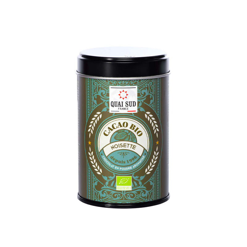 Boîte de cacao en poudre noisette BIO 250g Quai Sud