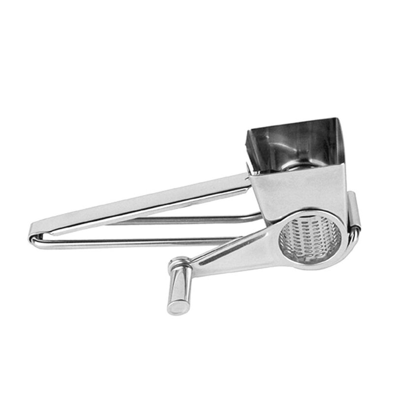 Râpe à Fromage Manuelle Avec 3 Tambours Inox - Professionnelle, Lave-vaisselle, Pour Parmesan, Noix