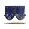 Coffret bols et baguettes 550 ml bleus Tayo Tokyo Design