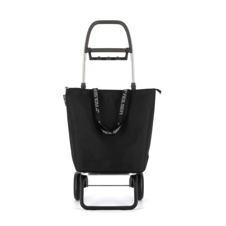 Sac de course pliable à 2 roues bleu anthracite Logic Rolser