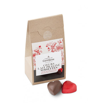 Sachet kraft 10 coeurs pralinés Café Tasse