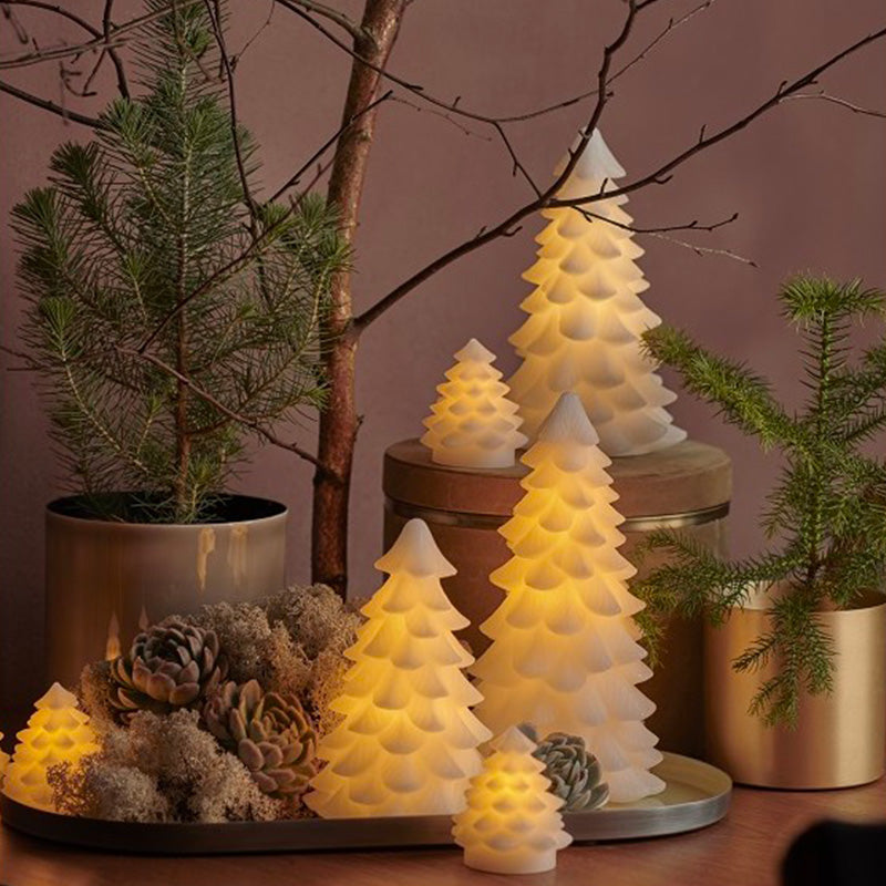 Sapin de Noël en cire LED 16 CM