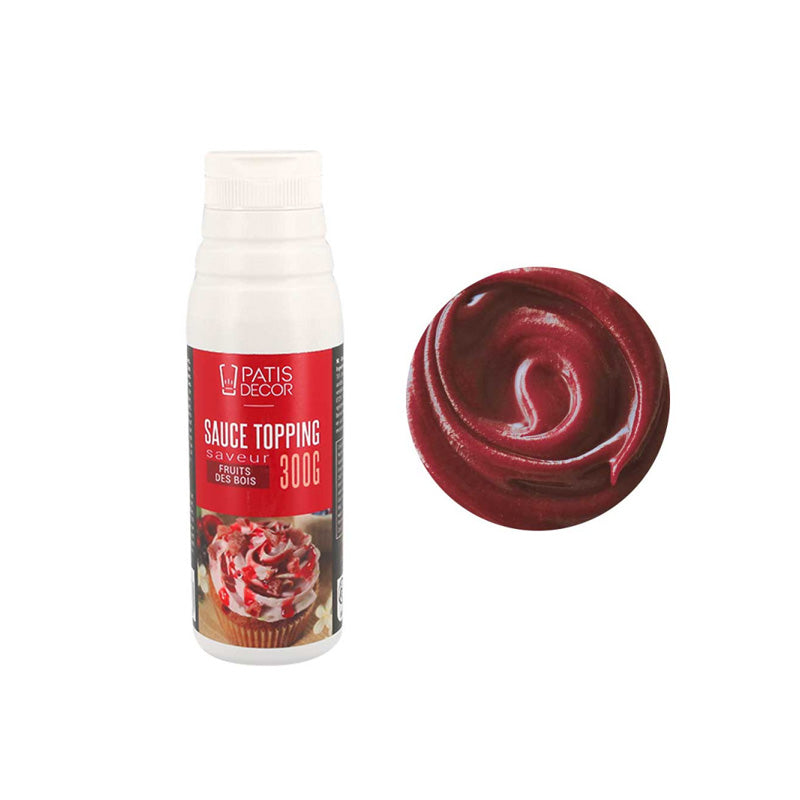 Sauce topping fruits des bois 300g Patisdecor