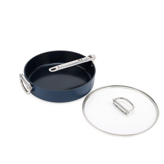 Sauteuse et couvercle antiadhésif 28cm bleue SPACE Joseph Joseph