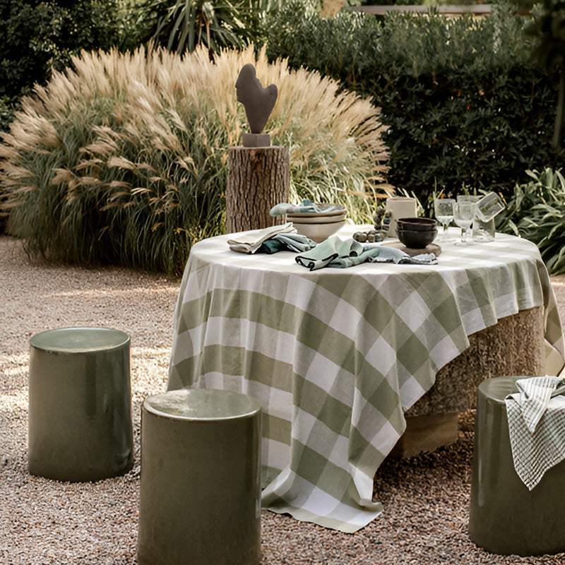 Serviette et set de table en lin amande Palma II Haomy