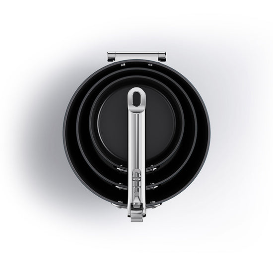 Set 3 casseroles et couvercles antiadhésives bleues SPACE Joseph Joseph