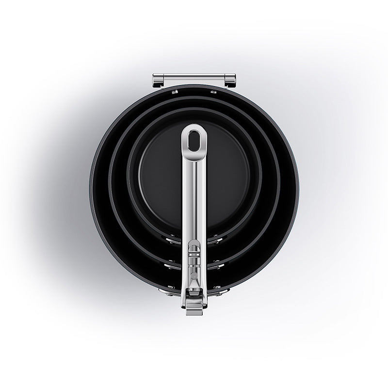 Set 3 casseroles et couvercles antiadhésives bleues SPACE Joseph Joseph
