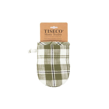 Set de 2 maniques Lauren 100% coton vert kaki Tiseco