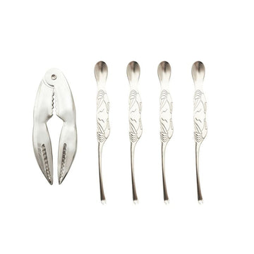 Set fruits de mer 5 pièces en inox et zinc Point Virgule