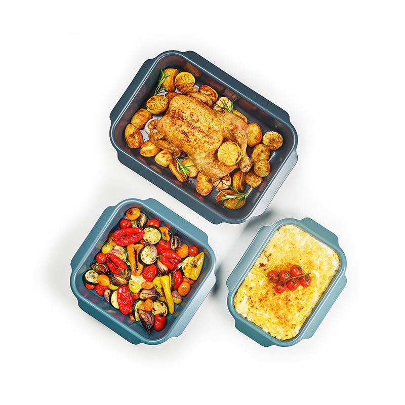 Set plat à four antiadhésif bleus Nest Oven Joseph Joseph