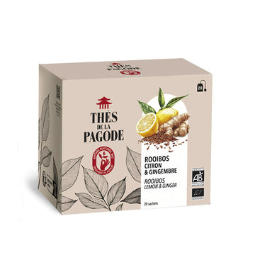 Coffret de 20 infusettes Booibos citron gingembre bio Thés de la Pagode