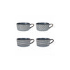 Coffret de 4 tasses en grès bleu de 18 cl Helsinki Table Passion