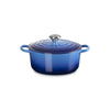 Cocotte ronde en fonte émaillée de 24 cm azur Le Creuset
