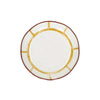 4 assiettes calottes en porcelaine 20 cm jaune Mykonos Pomax
