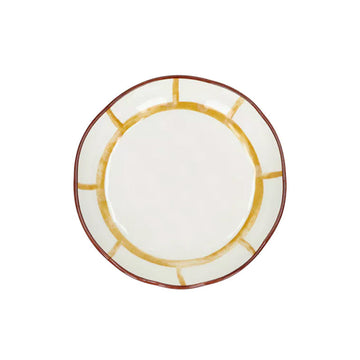 4 assiettes calottes en porcelaine 20 cm jaune Mykonos Pomax