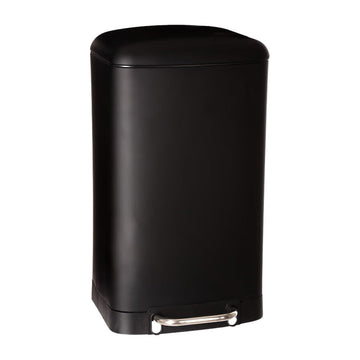 Poubelle rectangulaire à pédale métal noire 30L Ariane Five