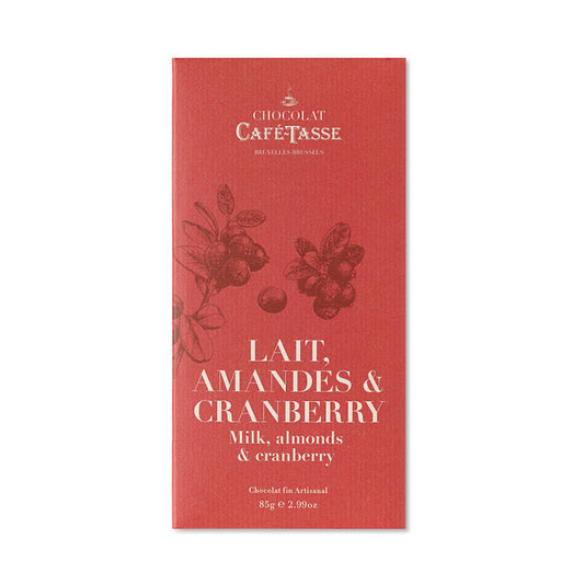 Tablette lait amandes cranberries