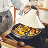 Tajine 33 cm blanc/ardoise