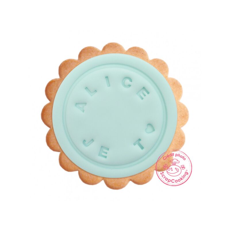Tampon à messages pour biscuits