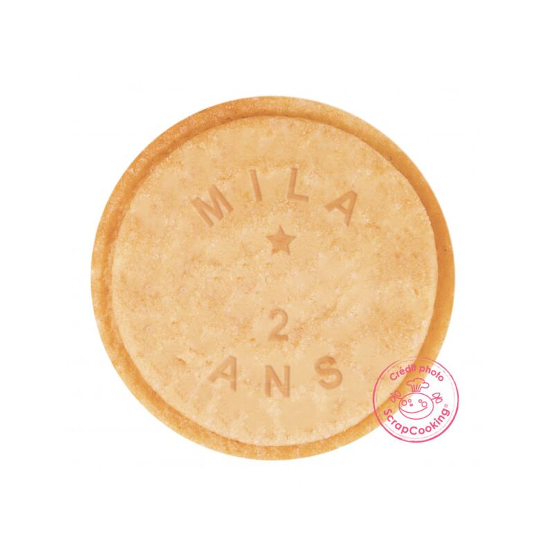 Tampon à messages pour biscuits