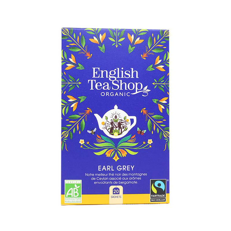 Thé noir earl grey bio 20 sachets English tea shop