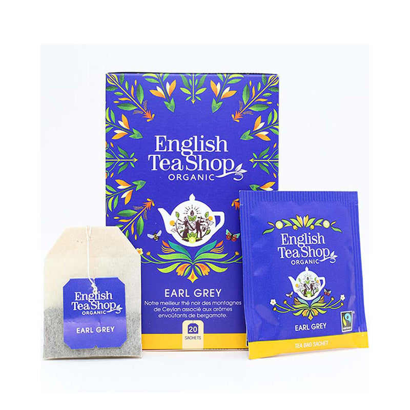 Thé noir earl grey bio 20 sachets English tea shop