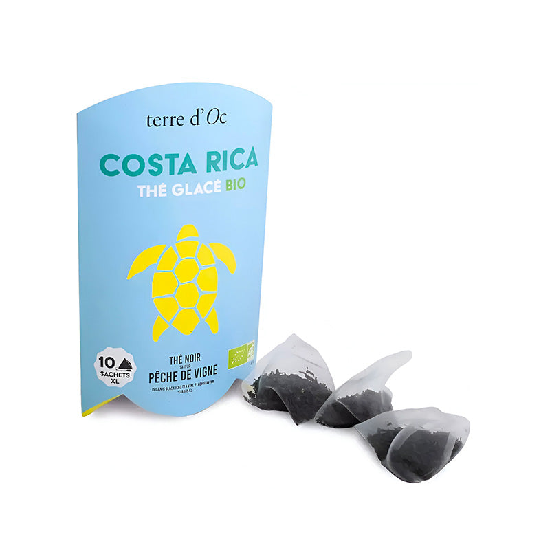Thé noir glacé Bio pêches de vigne Costa Rica Terre d'Oc