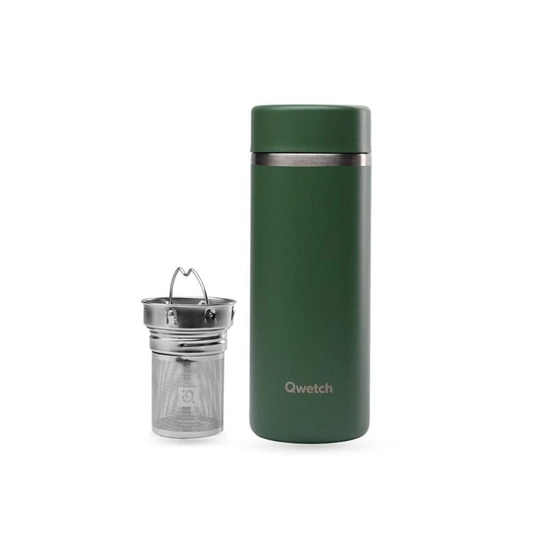 Théière isotherme Inox 400 ml Kaki mat Qwetch