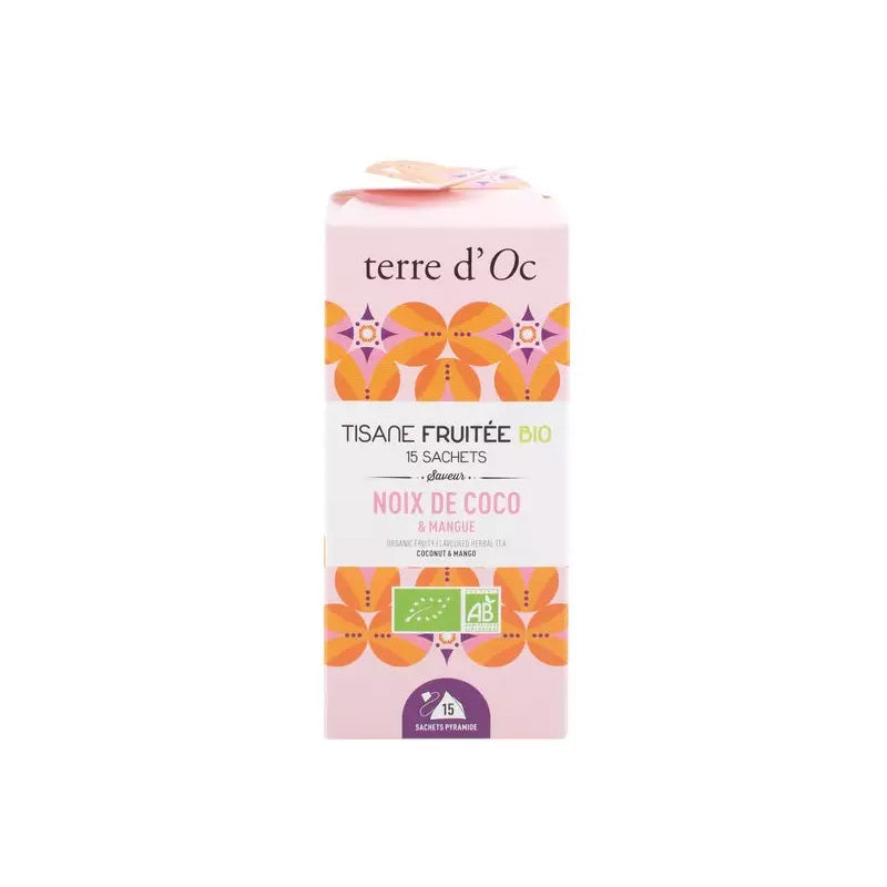 Tisane noix de coco et mangue bio 15 sachets Terre d'Oc