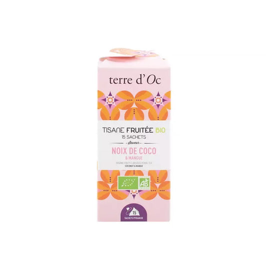 Tisane noix de coco et mangue bio 15 sachets Terre d'Oc