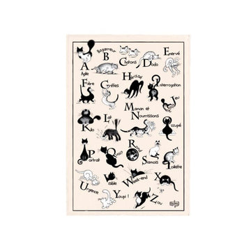 Torchon Abécédaire Chats 48x72cm