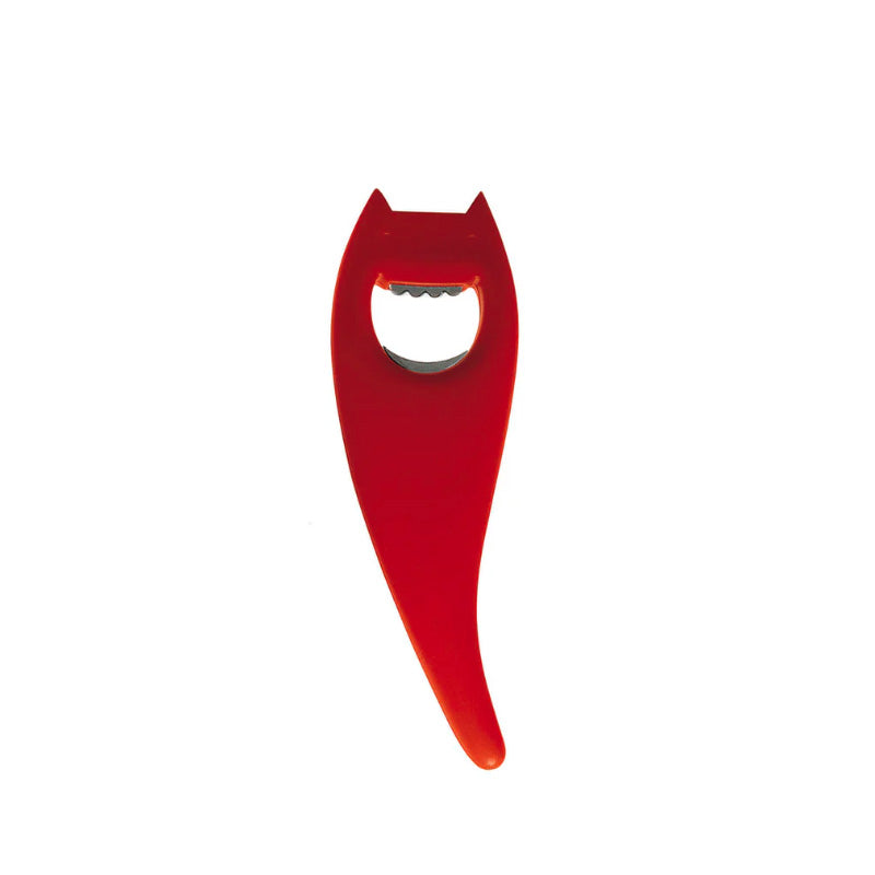 Ouvre-bouteilles en résine thermoplastique rouge Diabolix Alessi