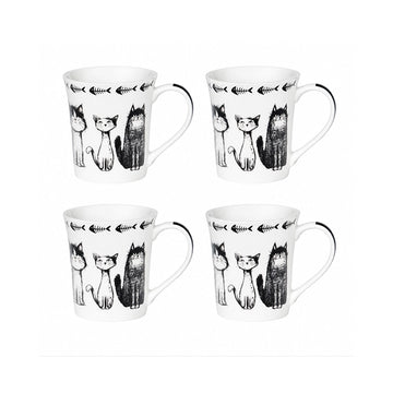 Coffret de 4 mugs en porcelaine de 35 cl Felix Table Passion