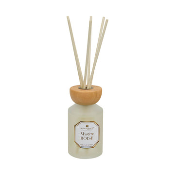 Bouquet parfumé en verre et en bois 200ml blanc Mystère Boisé Atmosphera