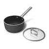 Casserole 20 cm avec couvercle Noir Mat Années 50 Smeg