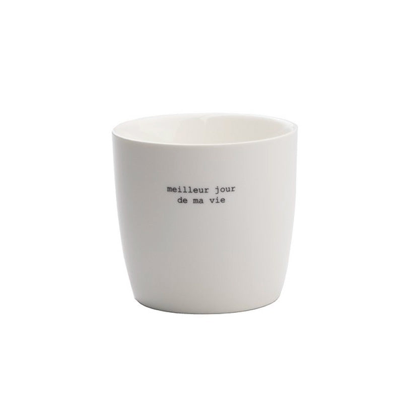 Mug Meilleur jour de ma vie blanc en porcelaine 300ml Sogne