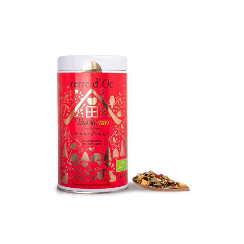 Boite de tisane façon pomme d'amour Bio de 70g Terre d'Oc