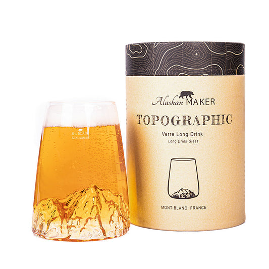 Verre à eau design Mont Blanc 450ml Topographic Alaskan Maker