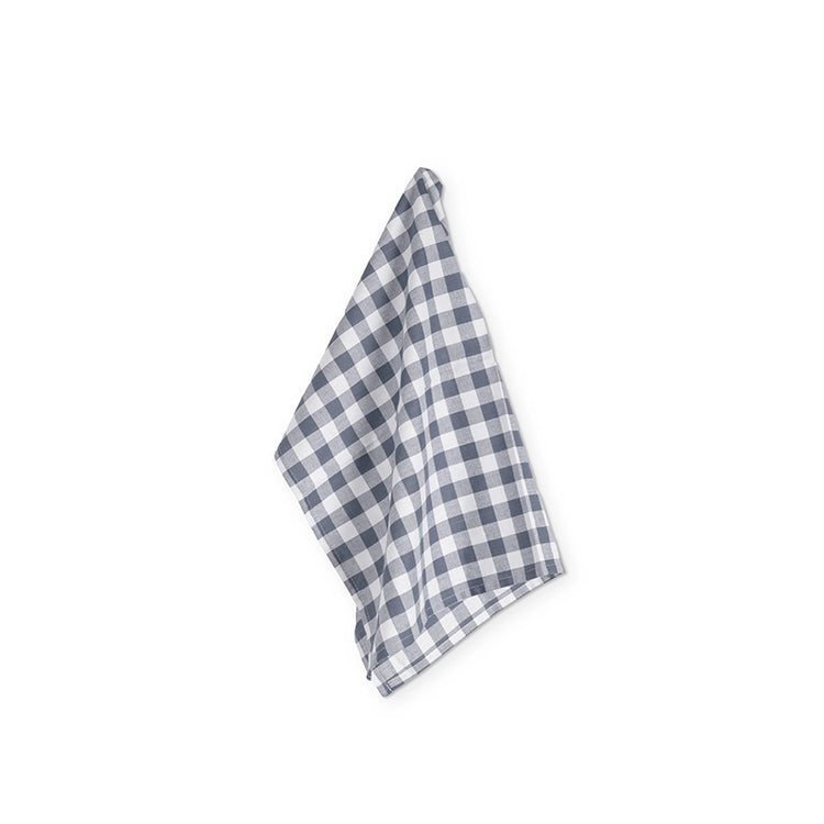 Torchon en coton bleu 50x70 Gingham Tiseco