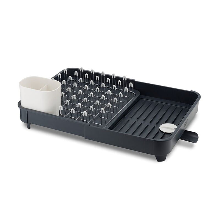 Egouttoir vaisselle modulable extensible en acier inoxydable gris Joseph Joseph